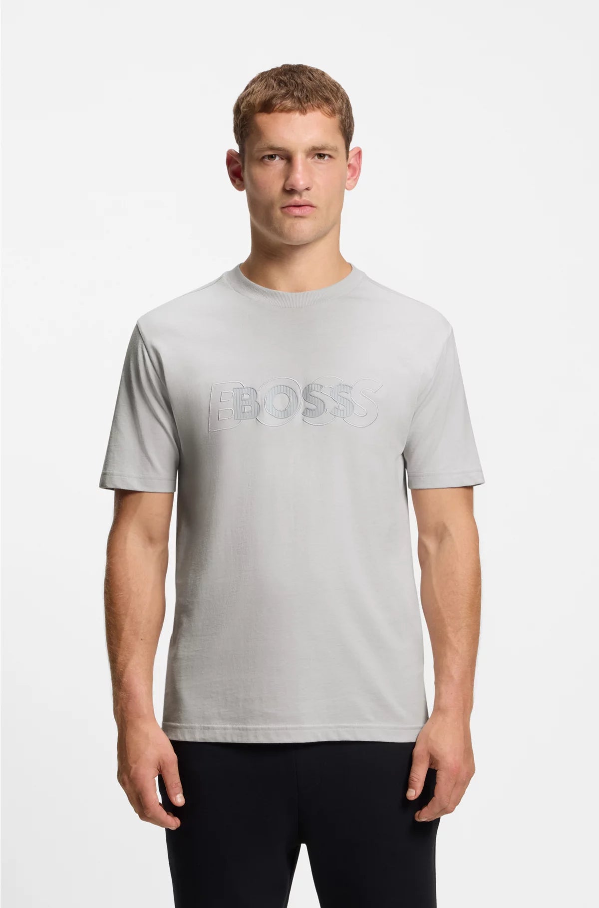 COTTON-JERSEY T-SHIRT WITH DOUBLE LOGO ARTWORK